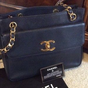 Chanel Vintage Navy Shoulder Bag